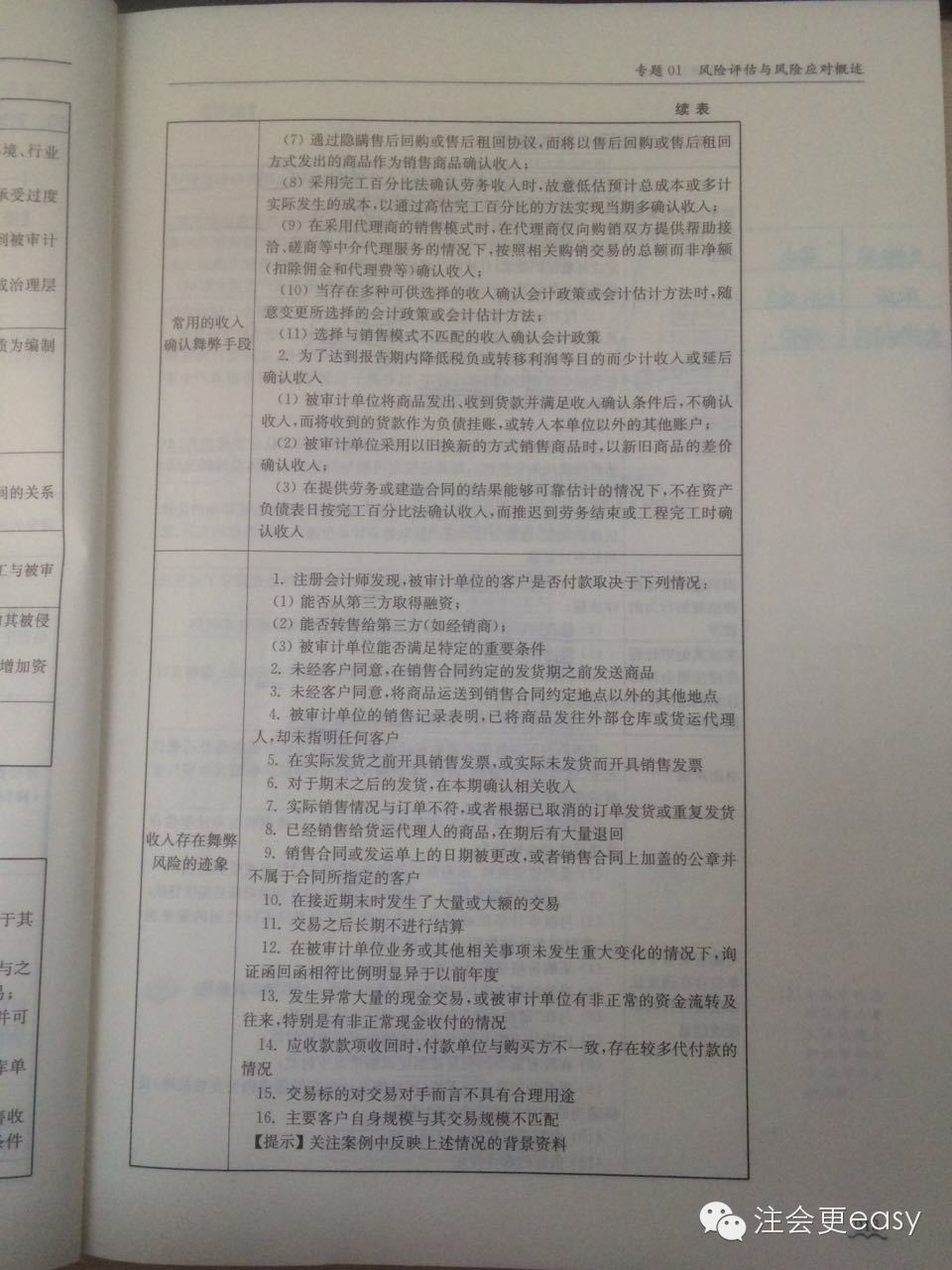 學霸帶你考注會綜合——關(guān)于舞弊的重大錯報風險3