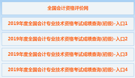2019初級會計成績查詢入口.png