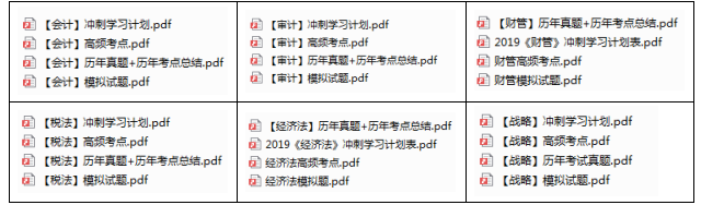 2019年注會(huì)沖刺資料大禮包